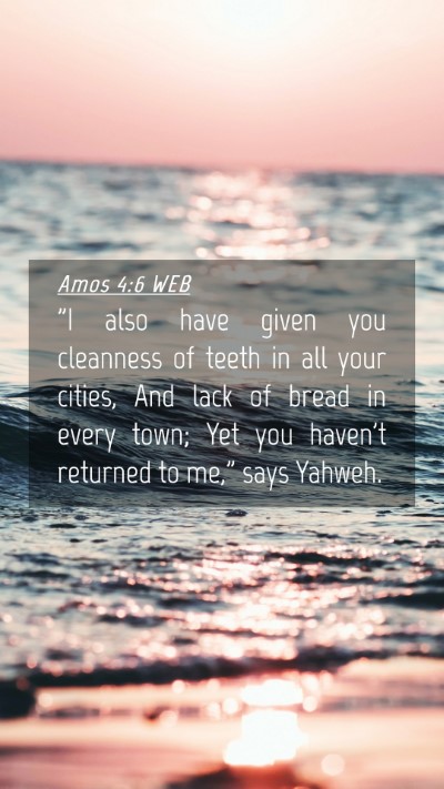 Picture 04 - Amos 4:6 WEB Mobile Phone Wallpaper - 