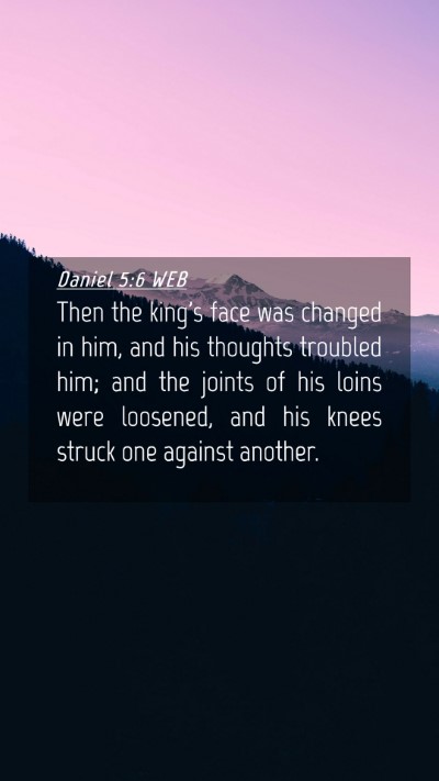 Picture 04 - Daniel 5:6 WEB Mobile Phone Wallpaper - Then the king's face was changed in him, and his - Mobile Bible Verse Wallpaper