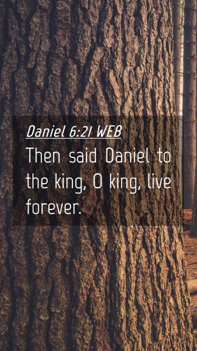 Picture 04 - Daniel 6:21 WEB Mobile Phone Wallpaper - Then said Daniel to the king, O king, live - Mobile Bible Verse Wallpaper