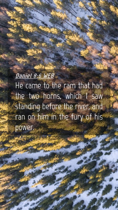Picture 04 - Daniel 8:6 WEB Mobile Phone Wallpaper - He came to the ram that had the two horns, which - Mobile Bible Verse Wallpaper