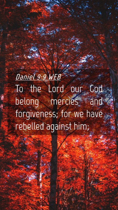 Picture 04 - Daniel 9:9 WEB Mobile Phone Wallpaper - To the Lord our God belong mercies and - Mobile Bible Verse Wallpaper