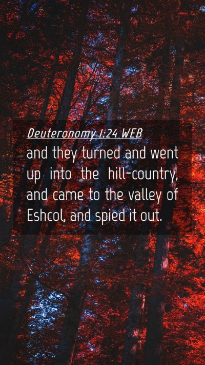 Picture 04 - Deuteronomy 1:24 WEB Mobile Phone Wallpaper - and they turned and went up into the - Mobile Bible Verse Wallpaper
