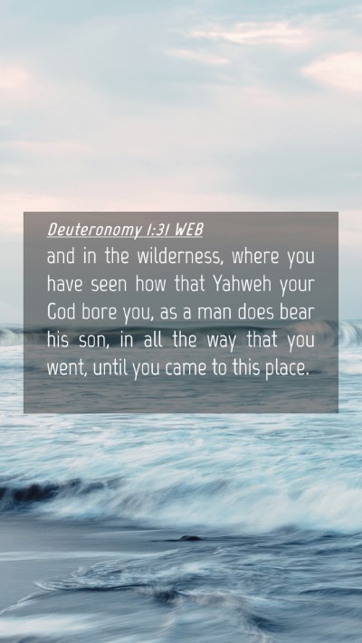 Picture 04 - Deuteronomy 1:31 WEB Mobile Phone Wallpaper - and in the wilderness, where you have seen how - Mobile Bible Verse Wallpaper