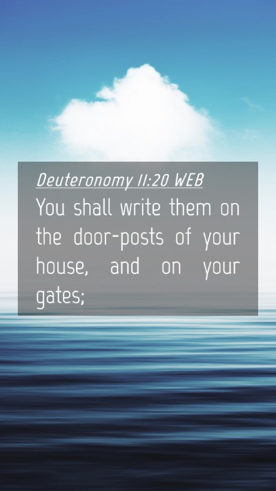 Picture 04 - Deuteronomy 11:20 WEB Mobile Phone Wallpaper - You shall write them on the door-posts of your - Mobile Bible Verse Wallpaper