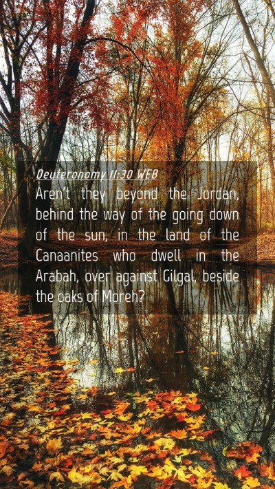 Picture 04 - Deuteronomy 11:30 WEB Mobile Phone Wallpaper - Aren't they beyond the Jordan, behind the way of - Mobile Bible Verse Wallpaper