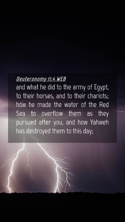 Picture 04 - Deuteronomy 11:4 WEB Mobile Phone Wallpaper - and what he did to the army of Egypt, to their - Mobile Bible Verse Wallpaper