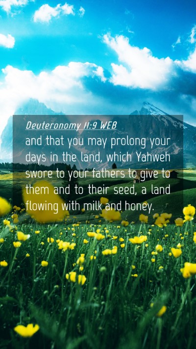 Picture 04 - Deuteronomy 11:9 WEB Mobile Phone Wallpaper - and that you may prolong your days in the land, - Mobile Bible Verse Wallpaper
