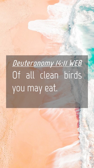 Picture 04 - Deuteronomy 14:11 WEB Mobile Phone Wallpaper - Of all clean birds you may - Mobile Bible Verse Wallpaper