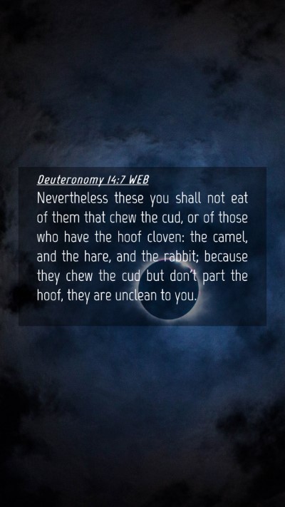 Picture 04 - Deuteronomy 14:7 WEB Mobile Phone Wallpaper - Nevertheless these you shall not eat of them that - Mobile Bible Verse Wallpaper