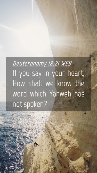 Picture 04 - Deuteronomy 18:21 WEB Mobile Phone Wallpaper - If you say in your heart, How shall we know the - Mobile Bible Verse Wallpaper