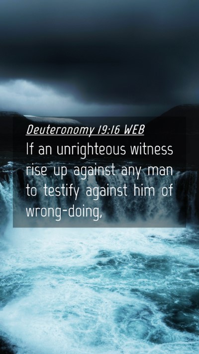 Picture 04 - Deuteronomy 19:16 WEB Mobile Phone Wallpaper - If an unrighteous witness rise up against any man - Mobile Bible Verse Wallpaper