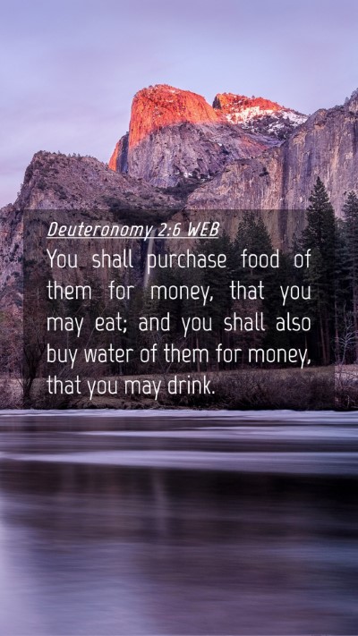 Picture 04 - Deuteronomy 2:6 WEB Mobile Phone Wallpaper - You shall purchase food of them for money, that - Mobile Bible Verse Wallpaper