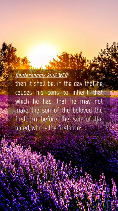 Picture 04 - Deuteronomy 21:16 WEB Mobile Phone Wallpaper - then it shall be, in the day that he causes his - Mobile Bible Verse Wallpaper