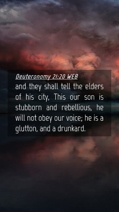Picture 04 - Deuteronomy 21:20 WEB Mobile Phone Wallpaper - and they shall tell the elders of his city, This - Mobile Bible Verse Wallpaper