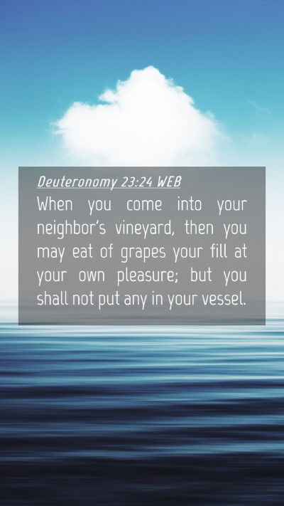 Picture 04 - Deuteronomy 23:24 WEB Mobile Phone Wallpaper - When you come into your neighbor's vineyard, then - Mobile Bible Verse Wallpaper