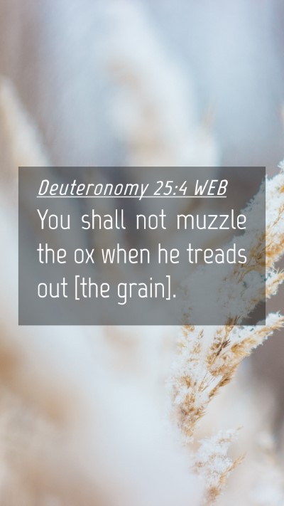 Picture 04 - Deuteronomy 25:4 WEB Mobile Phone Wallpaper - You shall not muzzle the ox when he treads out - Mobile Bible Verse Wallpaper
