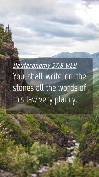 Picture 04 - Deuteronomy 27:8 WEB Mobile Phone Wallpaper - You shall write on the stones all the words of - Mobile Bible Verse Wallpaper