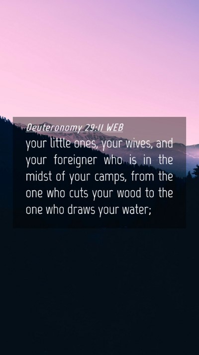 Picture 04 - Deuteronomy 29:11 WEB Mobile Phone Wallpaper - your little ones, your wives, and your foreigner - Mobile Bible Verse Wallpaper
