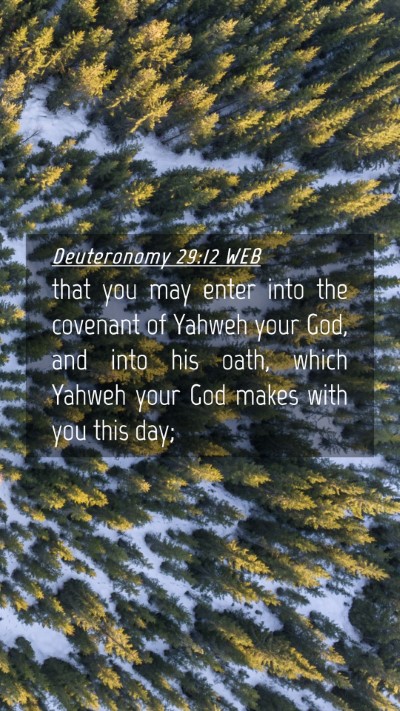 Picture 04 - Deuteronomy 29:12 WEB Mobile Phone Wallpaper - that you may enter into the covenant of Yahweh - Mobile Bible Verse Wallpaper