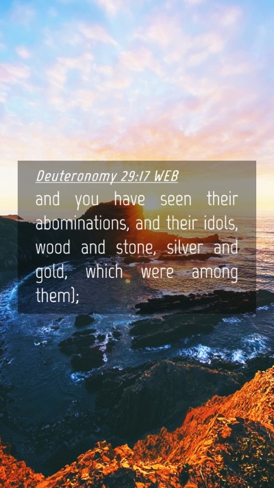 Picture 04 - Deuteronomy 29:17 WEB Mobile Phone Wallpaper - and you have seen their abominations, and their - Mobile Bible Verse Wallpaper