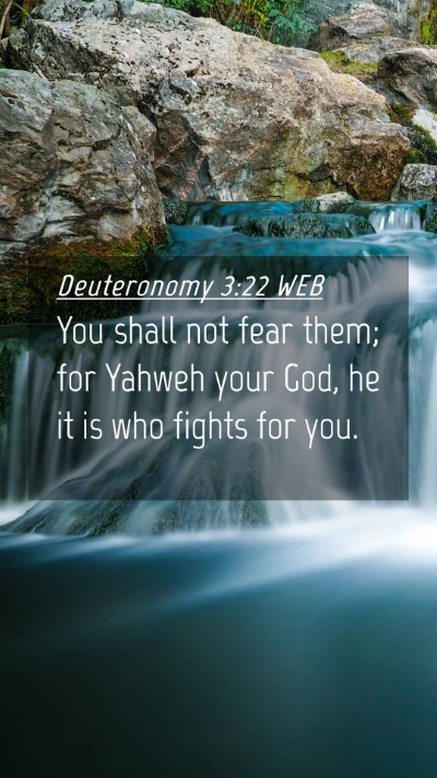 Picture 04 - Deuteronomy 3:22 WEB Mobile Phone Wallpaper - You shall not fear them; for Yahweh your God, he - Mobile Bible Verse Wallpaper