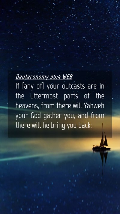 Picture 04 - Deuteronomy 30:4 WEB Mobile Phone Wallpaper - If [any of] your outcasts are in the uttermost - Mobile Bible Verse Wallpaper