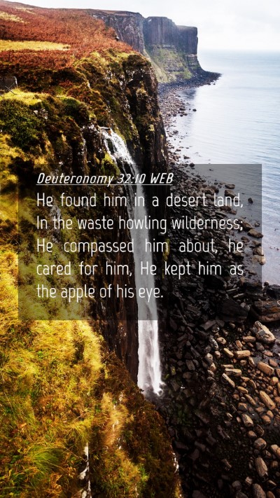 Picture 04 - Deuteronomy 32:10 WEB Mobile Phone Wallpaper - He found him in a desert land, In the waste - Mobile Bible Verse Wallpaper