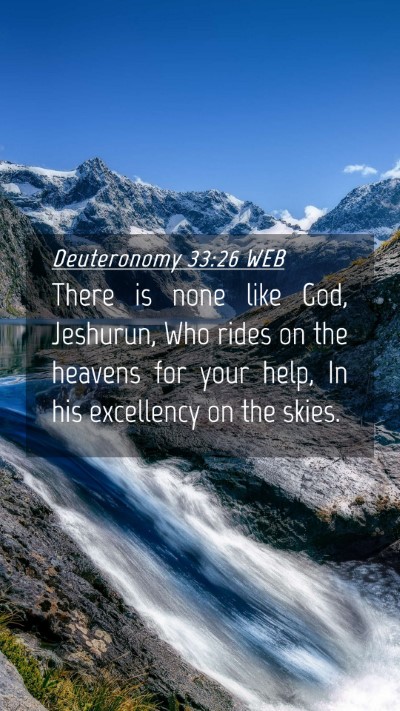 Picture 04 - Deuteronomy 33:26 WEB Mobile Phone Wallpaper - There is none like God, Jeshurun, Who rides on - Mobile Bible Verse Wallpaper