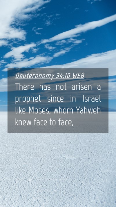 Picture 04 - Deuteronomy 34:10 WEB Mobile Phone Wallpaper - There has not arisen a prophet since in Israel - Mobile Bible Verse Wallpaper
