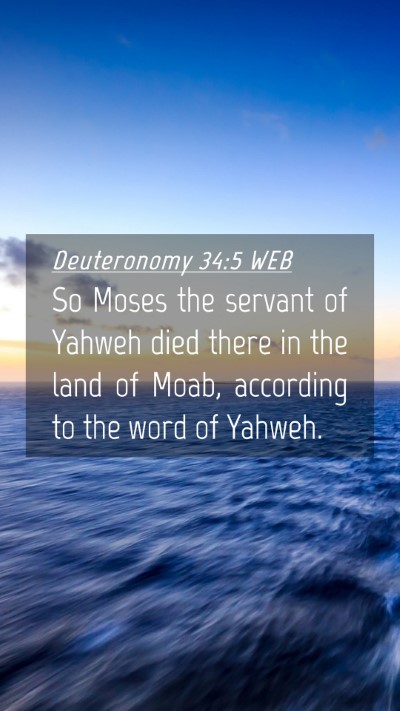 Picture 04 - Deuteronomy 34:5 WEB Mobile Phone Wallpaper - So Moses the servant of Yahweh died there in the - Mobile Bible Verse Wallpaper