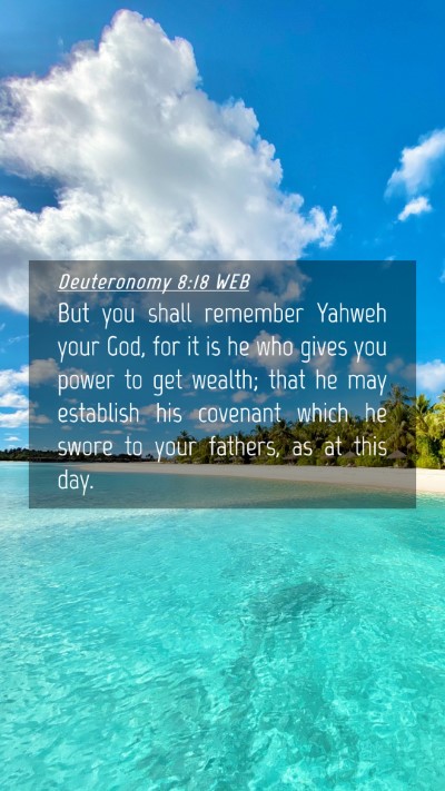 Picture 04 - Deuteronomy 8:18 WEB Mobile Phone Wallpaper - But you shall remember Yahweh your God, for it is - Mobile Bible Verse Wallpaper