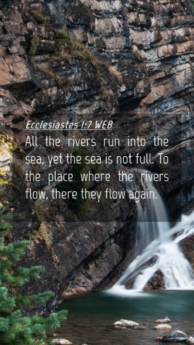 Picture 04 - Ecclesiastes 1:7 WEB Mobile Phone Wallpaper - All the rivers run into the sea, yet the sea is - Mobile Bible Verse Wallpaper