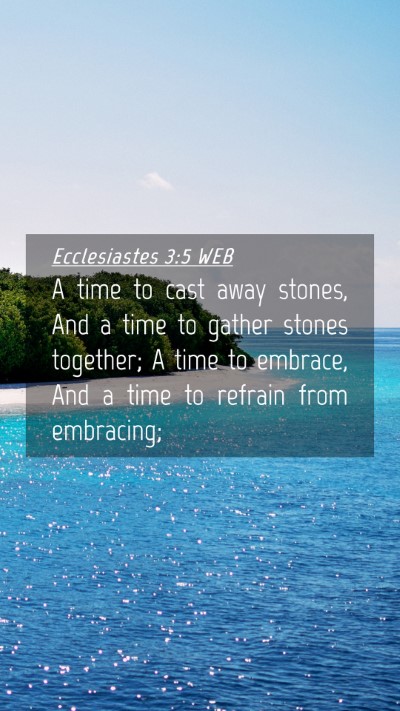 Picture 04 - Ecclesiastes 3:5 WEB Mobile Phone Wallpaper - A time to cast away stones, And a time to gather - Mobile Bible Verse Wallpaper