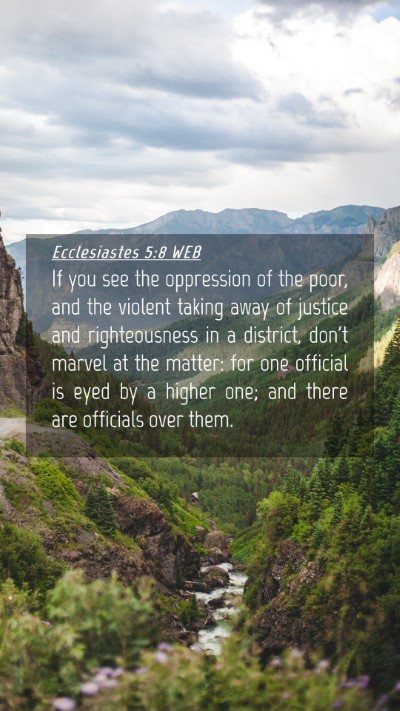 Picture 04 - Ecclesiastes 5:8 WEB Mobile Phone Wallpaper - If you see the oppression of the poor, and the - Mobile Bible Verse Wallpaper