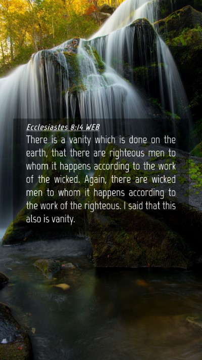 Picture 04 - Ecclesiastes 8:14 WEB Mobile Phone Wallpaper - There is a vanity which is done on the earth, - Mobile Bible Verse Wallpaper