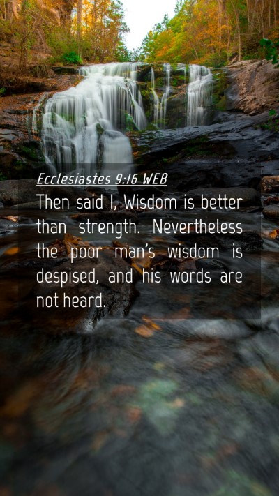 Picture 04 - Ecclesiastes 9:16 WEB Mobile Phone Wallpaper - Then said I, Wisdom is better than strength. - Mobile Bible Verse Wallpaper