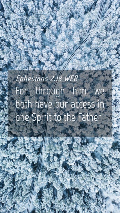 Picture 04 - Ephesians 2:18 WEB Mobile Phone Wallpaper - For through him we both have our access in one - Mobile Bible Verse Wallpaper
