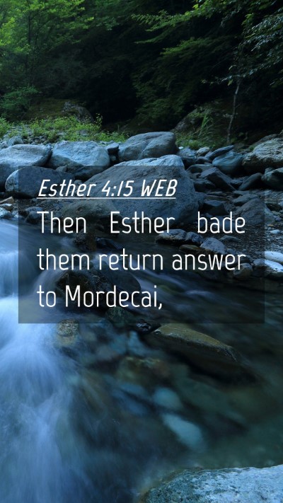 Picture 04 - Esther 4:15 WEB Mobile Phone Wallpaper - Then Esther bade them return answer to - Mobile Bible Verse Wallpaper
