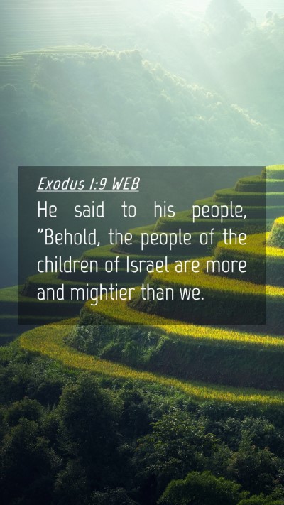 Picture 04 - Exodus 1:9 WEB Mobile Phone Wallpaper - He said to his people, 