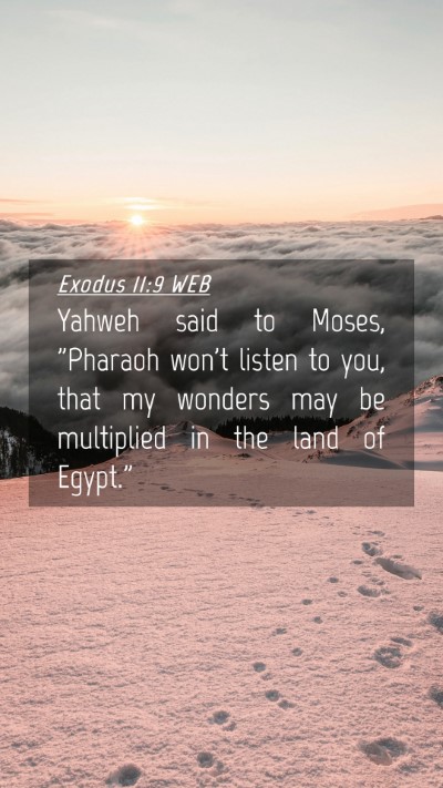 Picture 04 - Exodus 11:9 WEB Mobile Phone Wallpaper - Yahweh said to Moses, 