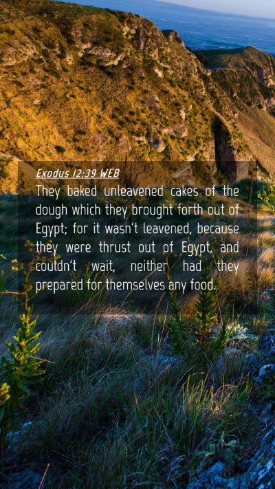Picture 04 - Exodus 12:39 WEB Mobile Phone Wallpaper - They baked unleavened cakes of the dough which - Mobile Bible Verse Wallpaper