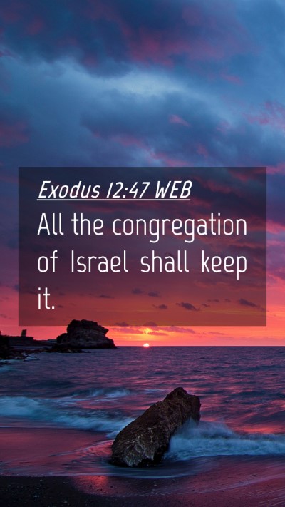 Picture 04 - Exodus 12:47 WEB Mobile Phone Wallpaper - All the congregation of Israel shall keep - Mobile Bible Verse Wallpaper