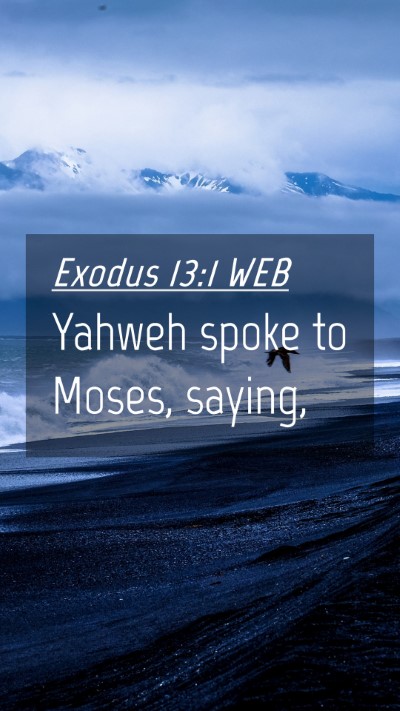Picture 04 - Exodus 13:1 WEB Mobile Phone Wallpaper - Yahweh spoke to Moses, - Mobile Bible Verse Wallpaper