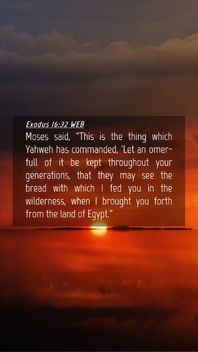 Picture 04 - Exodus 16:32 WEB Mobile Phone Wallpaper - Moses said, 