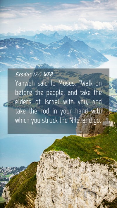 Picture 04 - Exodus 17:5 WEB Mobile Phone Wallpaper - Yahweh said to Moses, 