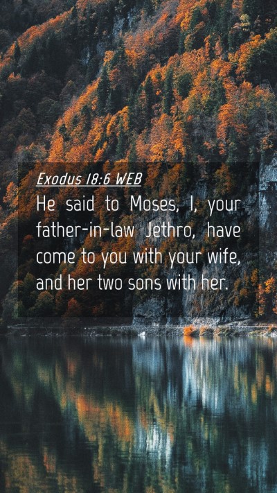 Picture 04 - Exodus 18:6 WEB Mobile Phone Wallpaper - He said to Moses, I, your father-in-law Jethro, - Mobile Bible Verse Wallpaper