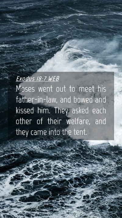 Picture 04 - Exodus 18:7 WEB Mobile Phone Wallpaper - Moses went out to meet his father-in-law, and - Mobile Bible Verse Wallpaper