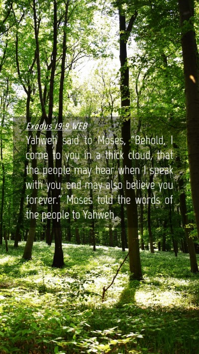 Picture 04 - Exodus 19:9 WEB Mobile Phone Wallpaper - Yahweh said to Moses, 