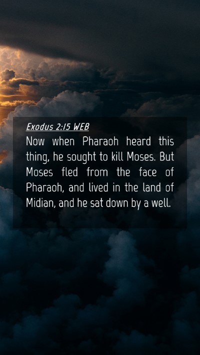 Picture 04 - Exodus 2:15 WEB Mobile Phone Wallpaper - Now when Pharaoh heard this thing, he sought to - Mobile Bible Verse Wallpaper