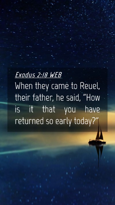 Picture 04 - Exodus 2:18 WEB Mobile Phone Wallpaper - When they came to Reuel, their father, he said, - Mobile Bible Verse Wallpaper